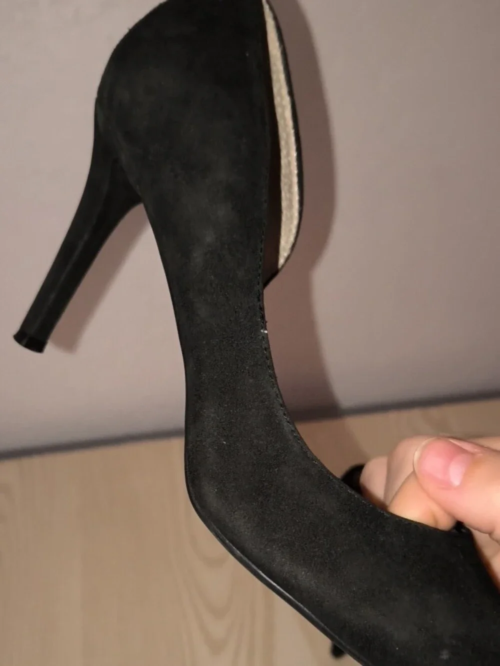 Marc Fisher Black Suede D’Orsay Pointed Toe Pumps Heels Formal Sheek Sz 8